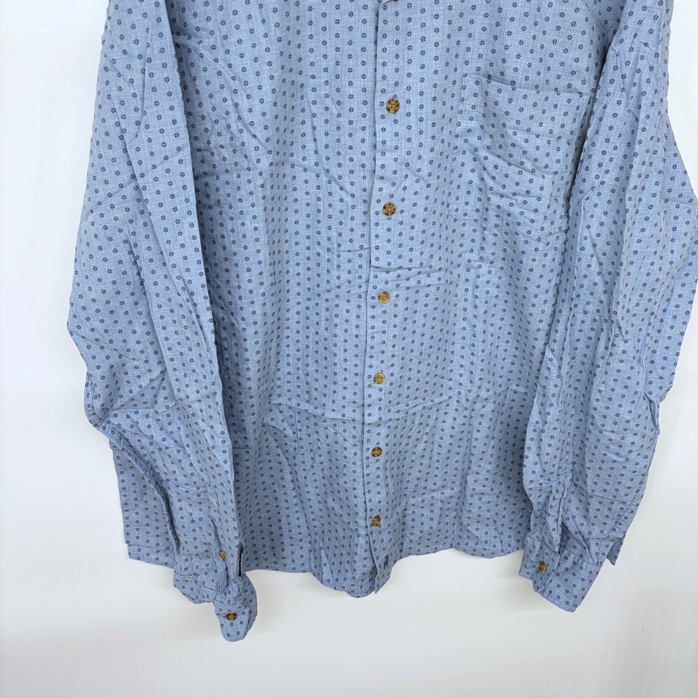 Johnnie-O' Hangin Out Long Sleeve Button Up Shirt XXL Mens Blue Conrad Chambray - Picture 4 of 10